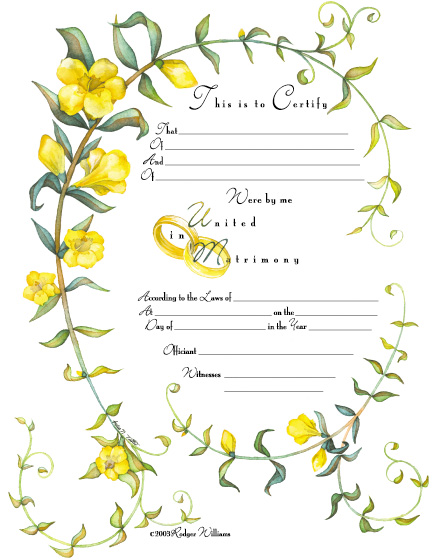 Jasmine Marriage Certificate