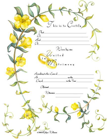 Jasmine Marriage Certificate
