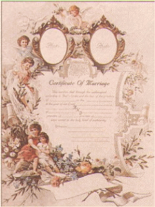 Oval Photo Marriage Certificate