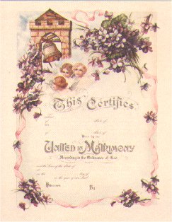 Violets Marriage Certificate